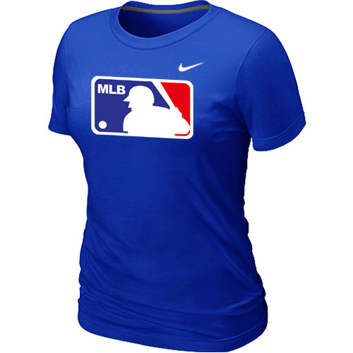 MLB Logo Heathered Women's Nike Blue Blended T-Shirt