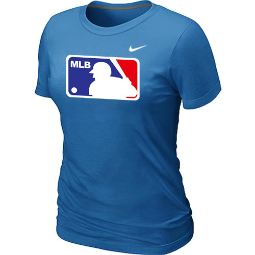 MLB Logo Heathered Women's Nike L.blue Blended T-Shirt
