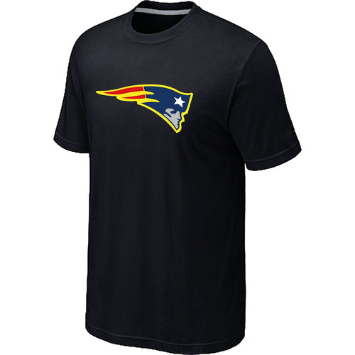 Men's New England Patriots Neon Logo Charcoal Black T-shirt