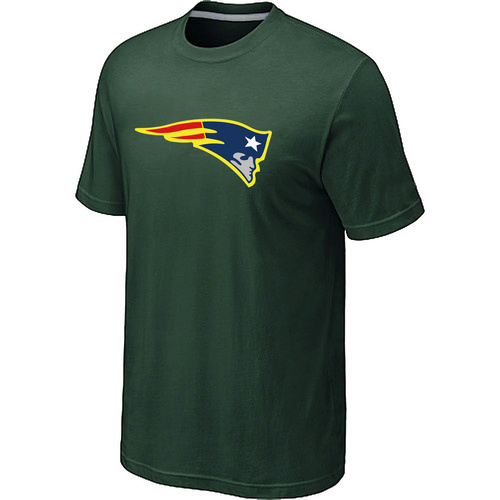 Men's New England Patriots Neon Logo Charcoal D.Green T-shirt