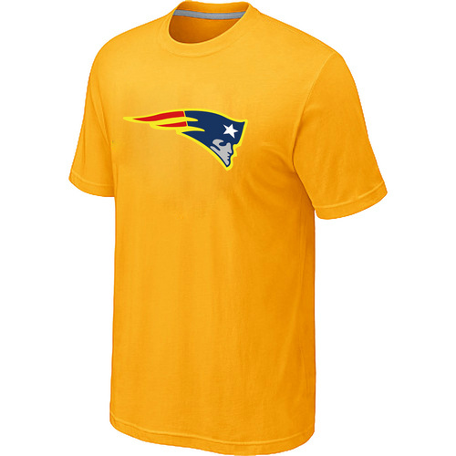Men's New England Patriots Neon Logo Charcoal Yellow T-shirt
