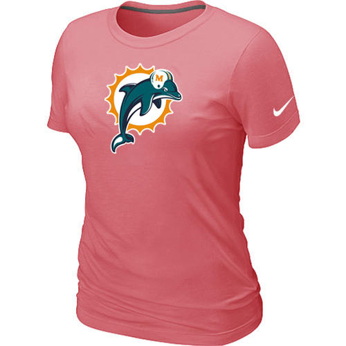 Miami Dolphins Pink Women's Logo T-Shirt