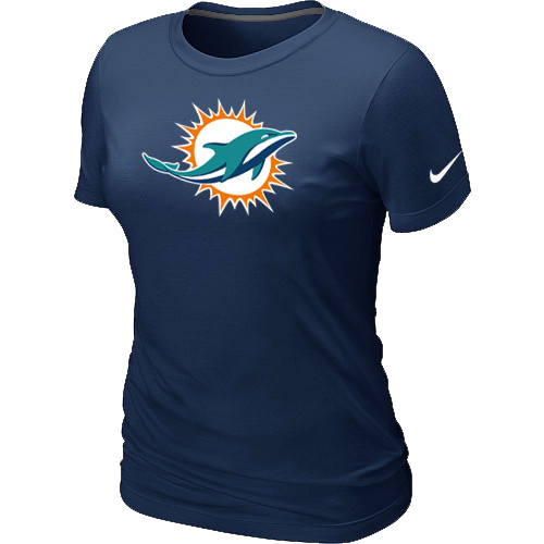 Miami Dolphins Sideline Legend logo women's T-Shirt D.Blue