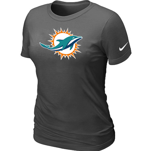 Miami Dolphins Sideline Legend logo women's T-Shirt D.Grey