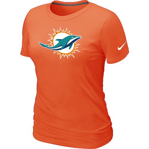 Miami Dolphins Sideline Legend logo women's T-Shirt Orange