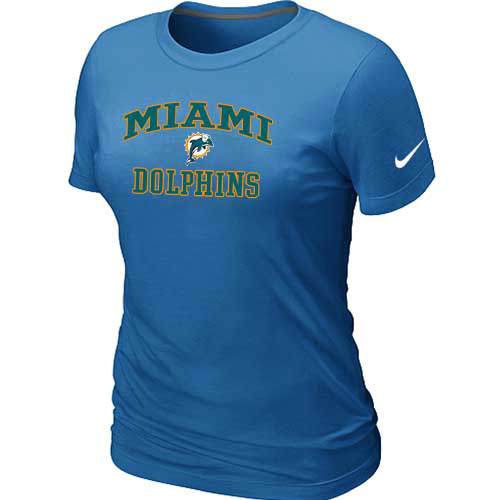 Miami Dolphins Women's Heart & Soul L.blue T-Shirt