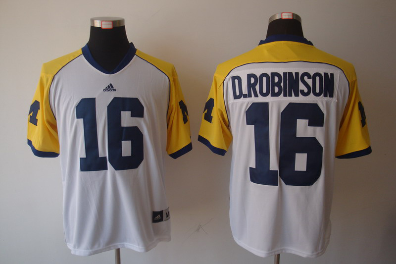 Michigan Wolverines 16 D.Robinson White Jerseys