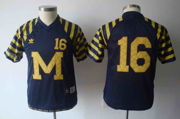Michigan Wolverines 16 Robinson blue jerseys