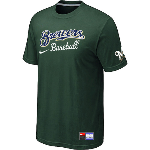 Milwaukee Brewers D.Green Nike Short Sleeve Practice T-Shirt