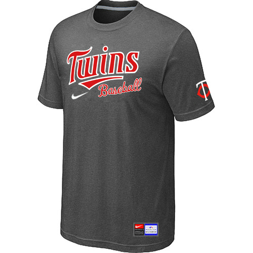 Minnesota Twins D.Grey Nike Short Sleeve Practice T-Shirt