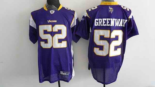 Minnesota Vikings 52 Chad Greenway Purple Jerseys