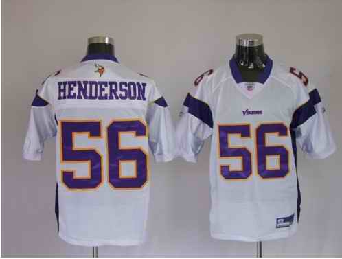 Minnesota Vikings 56 Henderson White Jerseys