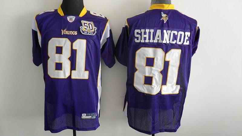 Minnesota Vikings 81 Visanthe Shiancoe purple 50TH Jerseys