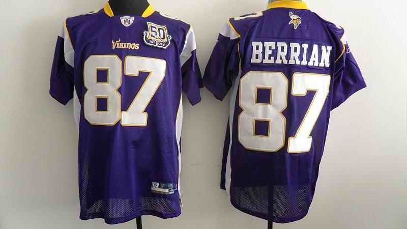 Minnesota Vikings 87 Berrian purple 50th Jerseys