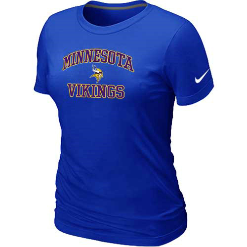 Minnesota Vikings Women's Heart & Soul Blue T-Shirt