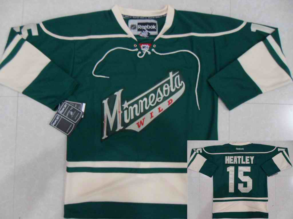 Minnesota Wild 15 HEATLEY green jerseys