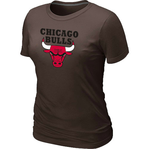 NBA Chicago Bulls Big & Tall Primary Logo Brown Women's T-Shirt