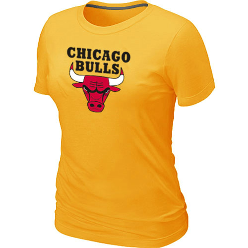 NBA Chicago Bulls Big & Tall Primary Logo Yellow Women's T-Shirt