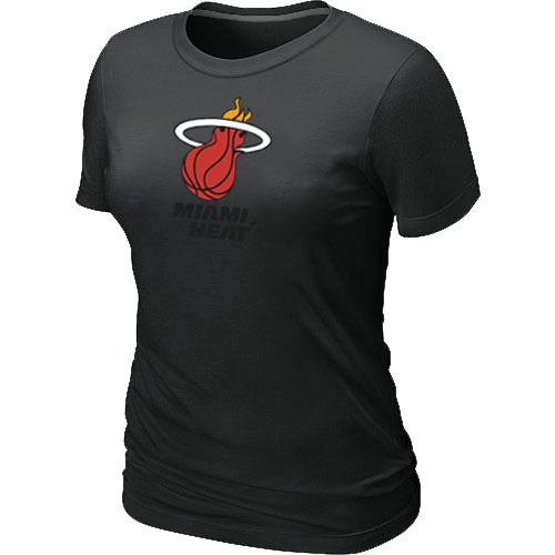 NBA Miami Heat Big & Tall Primary Logo Black Women's T-Shirt