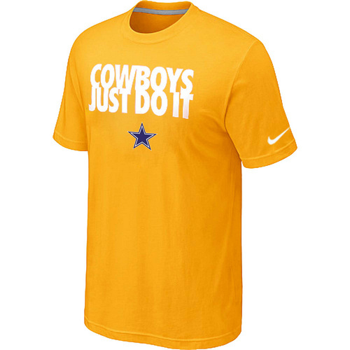 NFL Dallas Cowboys Just Do It Yellow T-Shirt