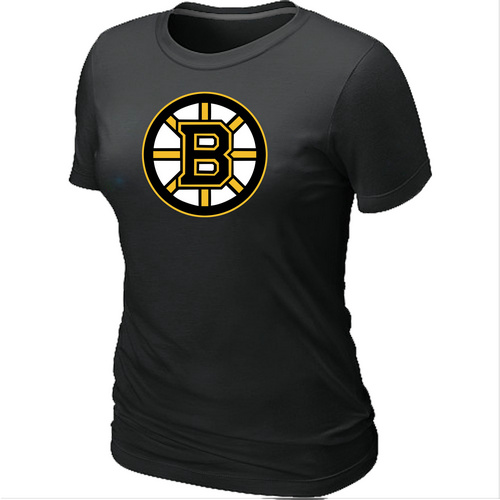 NHL Boston Bruins Big & Tall Women's Logo Black T-Shirt