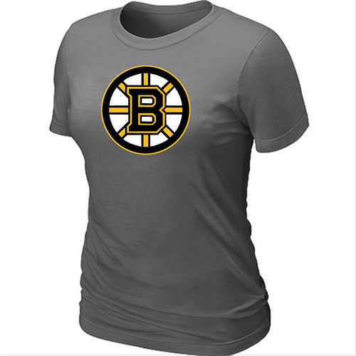 NHL Boston Bruins Big & Tall Women's Logo D.Grey T-Shirt
