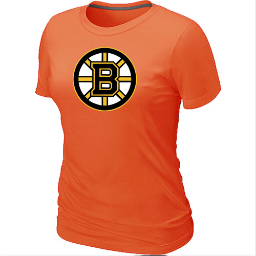 NHL Boston Bruins Big & Tall Women's Logo Orange T-Shirt