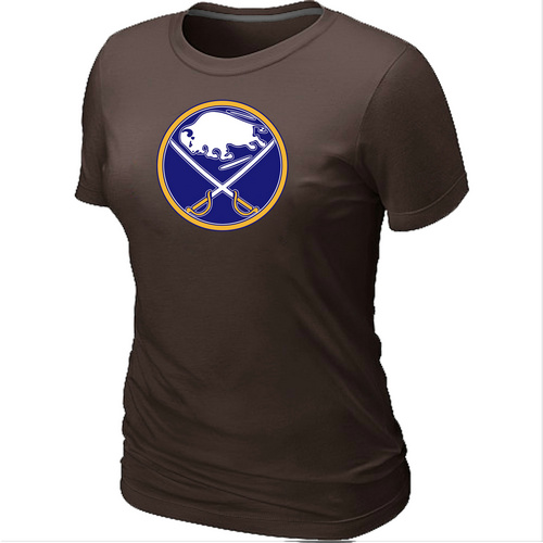 NHL Buffalo Sabres Big & Tall Women's Logo Brown T-Shirt