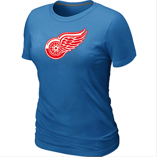 NHL Detroit Red Wings Big & Tall Women's Logo L.blue T-Shirt