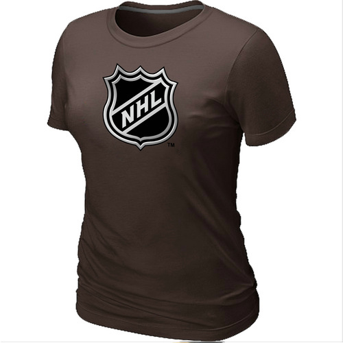 NHL Logo Big & Tall Women's Brown T-Shirt