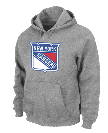 NHL New York Rangers Big & Tall Logo Pullover Hoodie Grey
