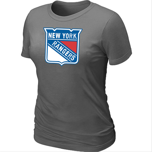 NHL New York Rangers Big & Tall Women's Logo D.Grey T-Shirt