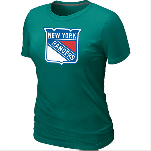 NHL New York Rangers Big & Tall Women's Logo L.Green T-Shirt