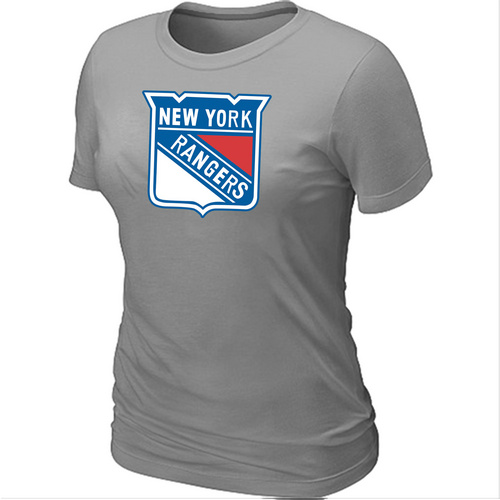 NHL New York Rangers Big & Tall Women's Logo L.Grey T-Shirt