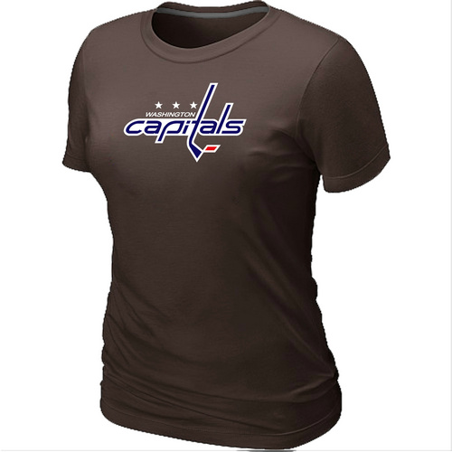 NHL Washington Capitals Big & Tall Women's Logo Brown T-Shirt