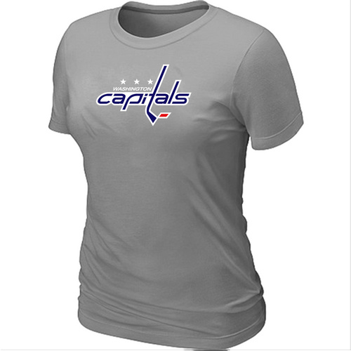 NHL Washington Capitals Big & Tall Women's Logo L.Grey T-Shirt