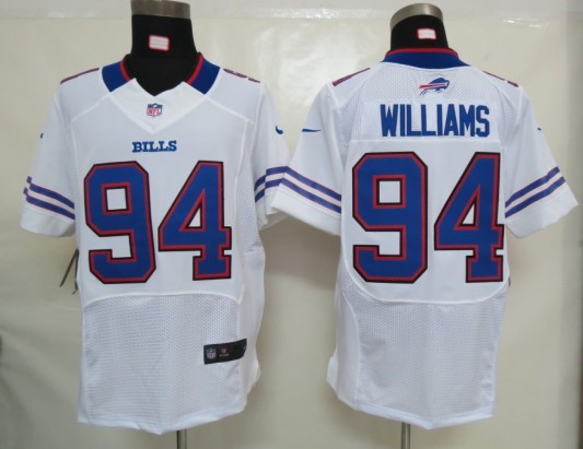 NIKE Bills 94 Williams White Elite Jerseys