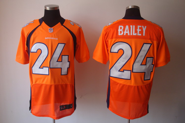 Nike Broncos 24 Champ Bailey Orange Elite Jersey