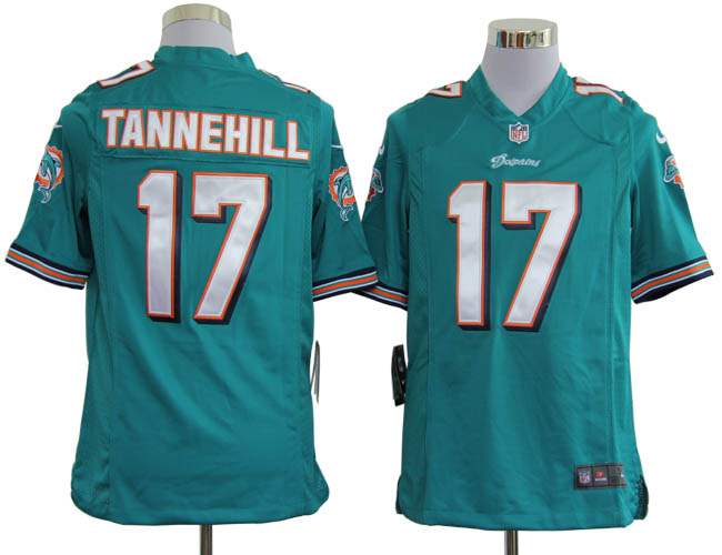 NIKE Dolphins 17 Tannehill Green Game Jersey