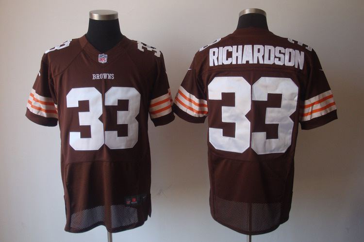 NIKE ELITE browns 33 Richardson brown jersey