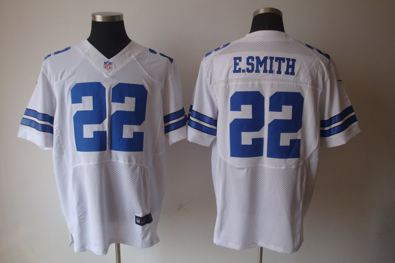 Nike Cowboys 22 E.Smith White Elite Jersey