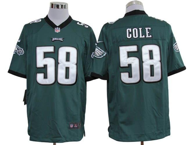 NIKE Eagles 58 Cole green Game Jerseys