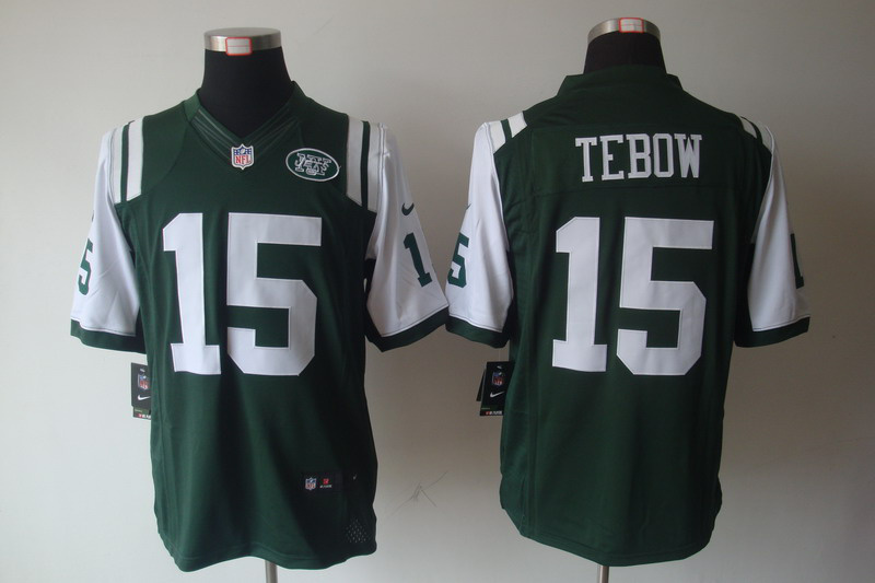 NIKE New York Jets 15 TEBOW Green Limited Jersey