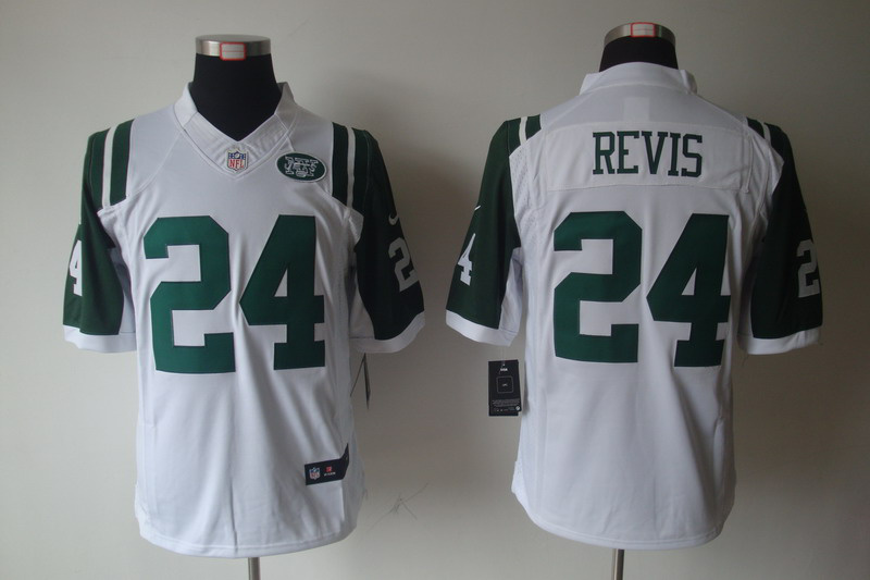 NIKE New York Jets 24 REVIS White Limited Jersey
