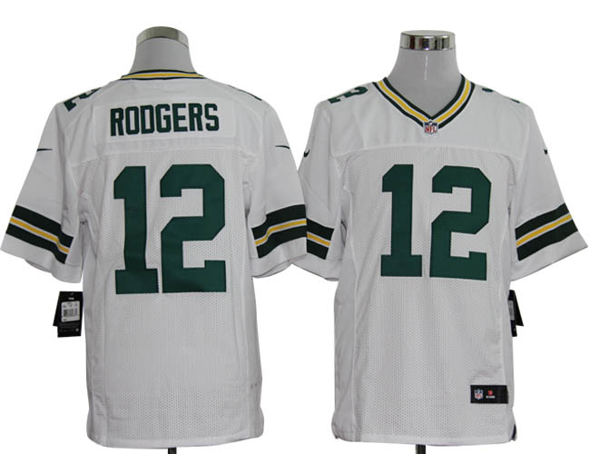 Nike Packers 12 Aaron Rodgers White Elite Jersey