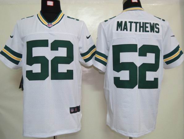 Nike Packers 52 Clay Matthews White Elite Jersey