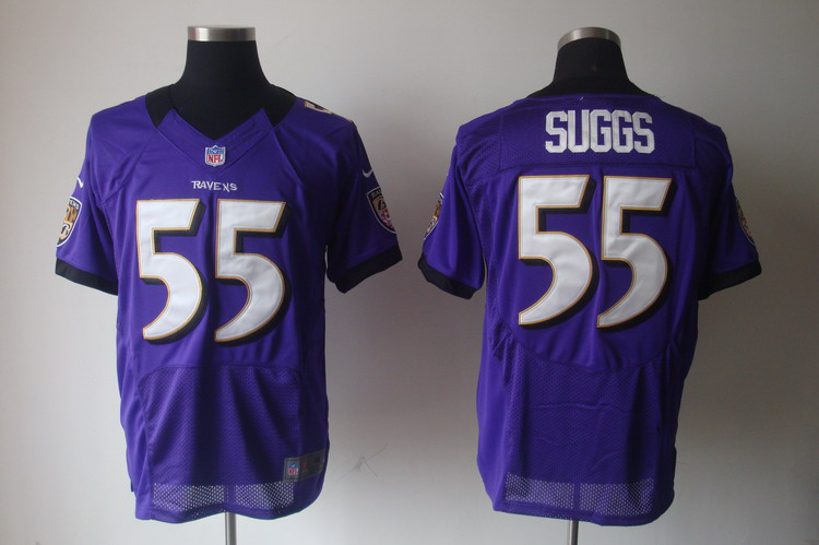 NIKE Ravens 55 Suggs purple Elite Jerseys