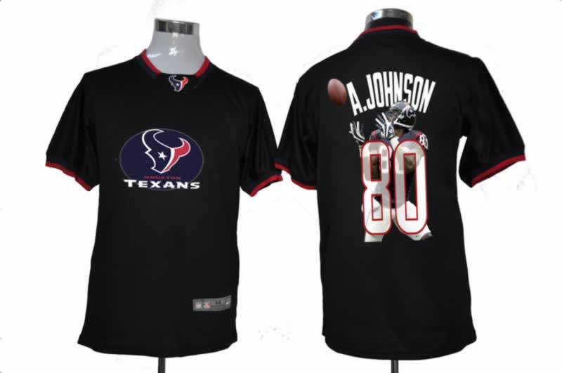 NIKE TEAM ALL-STAR Houston Texans 80 A.Johnson Black Jerseys
