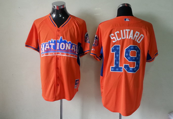 National League 19 Scutaro orange 2013 All Star Jerseys
