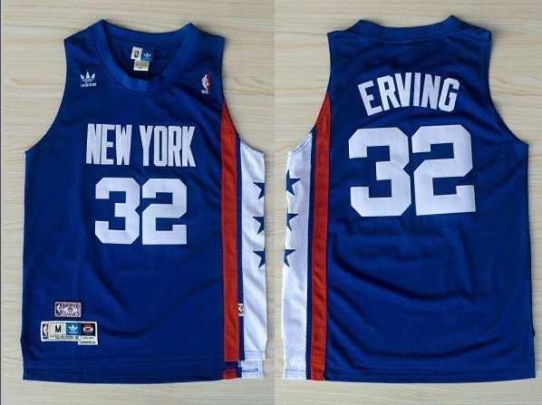 Nets 32 Julius Erving Blue Swingman Jersey